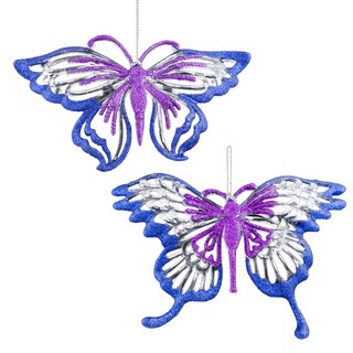 Украшение "Бабочка экзотическая" 13 см, цвет лиловый-фиолетовый