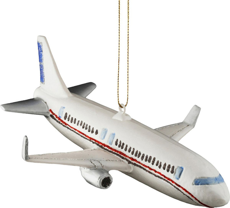Украшение 'Воздушный лайнер', стекло, 16 см, артикул 45811