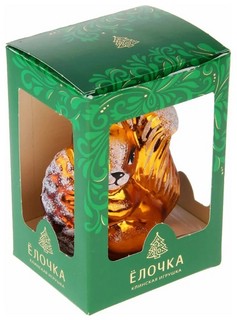 Елочное украшение 'Белка' 85 мм, стекло, артикул С 1714 3