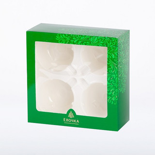 Набор 'Кружевной' из 4 шаров, стекло, артикул С 1189 2