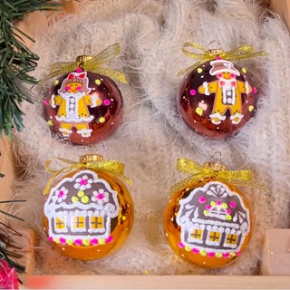 Набор шаров 'Сластена', стекло, 4х62 мм, артикул С 1733 2