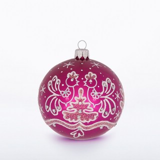 Шар 'Кружевной' стекло, 8.5 см, артикул С1610 1