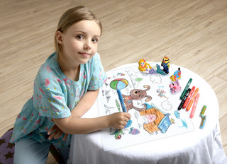 Коврик-раскраска 'Лисичка' 48х33.5 см, ЯиГрушка 3