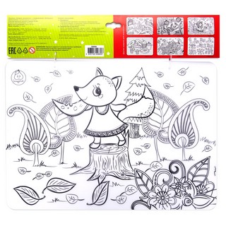 Коврик-раскраска 'Лисичка' 48х33.5 см, ЯиГрушка 4