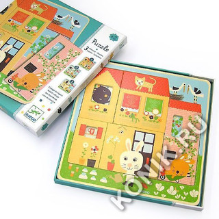 Трехслойный пазл 'Дом зайцев', Djeco 5