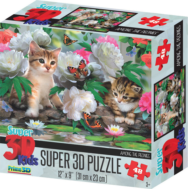 3D Пазл Prime3D 'Среди пионов', 13501, цвет разноцветный