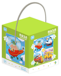 Пазл для малышей Dodo '4в1. Транспорт' 1