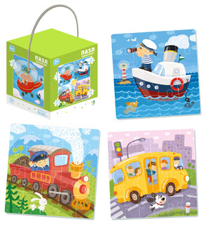 Пазл для малышей Dodo '4в1. Транспорт' 2