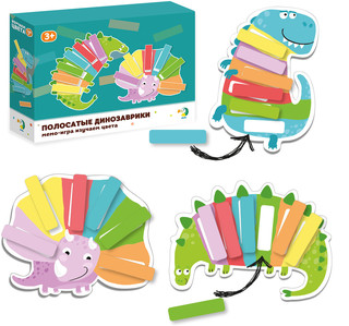Мемо-игра Dodo 'Изучаем цвета. Полосатые динозаврики' 2