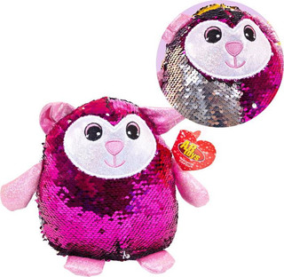 Мягкая игрушка ABtoys Овечка с пайетками 19 см, MP007