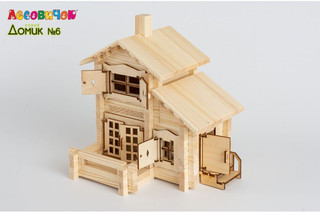 Деревянный конструктор Лесовичок 'Новый домик' №6, 380 деталей 10