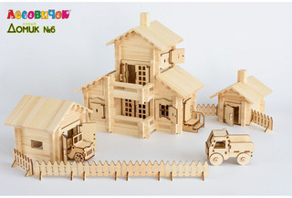 Деревянный конструктор Лесовичок 'Новый домик' №6, 380 деталей 4