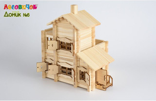 Деревянный конструктор Лесовичок 'Новый домик' №6, 380 деталей 8