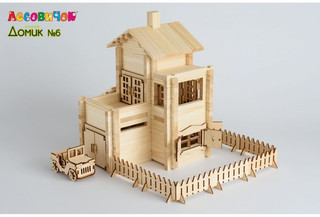 Деревянный конструктор Лесовичок 'Новый домик' №6, 380 деталей 9