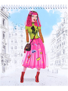 Блокнот дизайнера Модный город 23*27 см 4