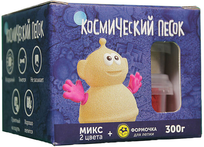 Космический песок. Набор для лепки с формочкой (классический, красный)
