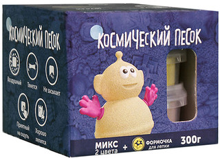 Космический песок. Набор для лепки с формочкой (классический, желтый)