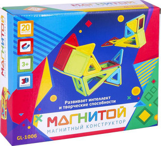 Магнитный конструктор Магнитой, GL-1006, 20 деталей 2
