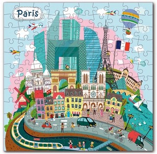 Пазл 'Париж', 120 деталей, в кубе, DoDo