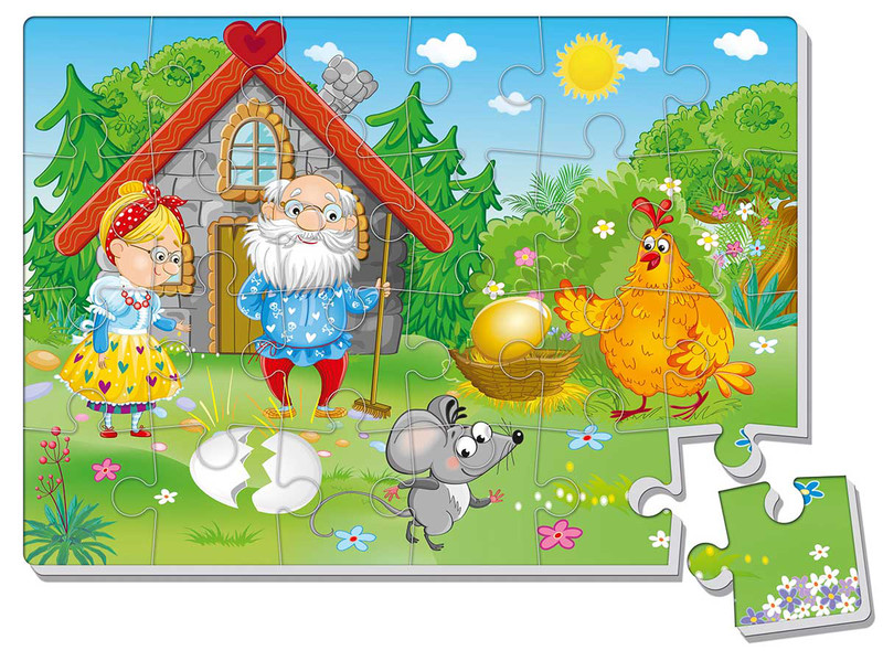 Пазл для малышей Vladi Toys 'Сказки. Курочка Ряба', мягкий