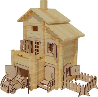 Деревянный конструктор Лесовичок 'Новый домик' №4, 245 деталей 2