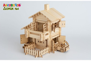 Деревянный конструктор Лесовичок 'Новый домик' №4, 245 деталей 5