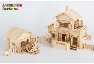 Деревянный конструктор Лесовичок 'Новый домик' №5, 300 деталей 5