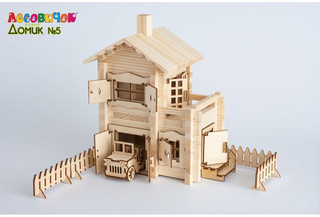 Деревянный конструктор Лесовичок 'Новый домик' №5, 300 деталей 8