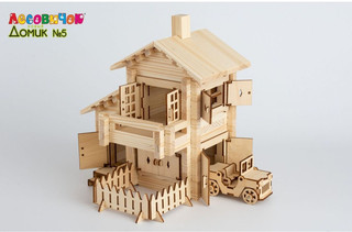 Деревянный конструктор Лесовичок 'Новый домик' №5, 300 деталей 9