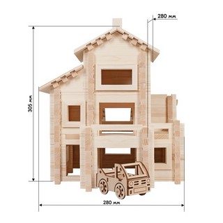 Деревянный конструктор Лесовичок 'Разборный домик' №6, 355 деталей 2