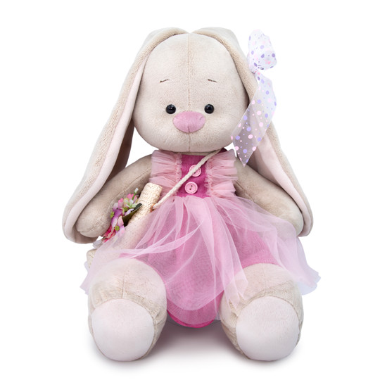 Зайка Ми большой с сумочкой с цветком 34 с