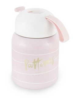 Термос бело-розовый, 220 мл