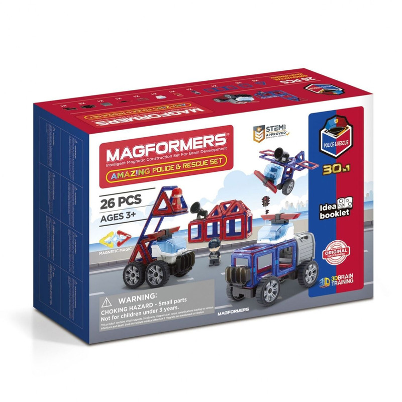Magformers Магнитный конструктор Amazing Police & Rescue Set