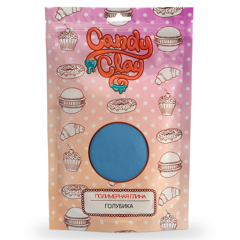 Полимерная кондитерская глина Candy Clay 'Голубика', 100 г, арт. 01-0208, цвет голубой