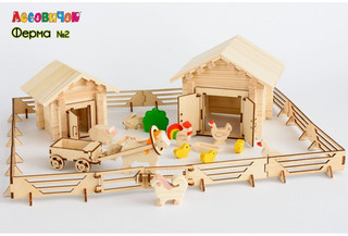 Деревянный конструктор Лесовичок 'Ферма' №2, 135 деталей 4