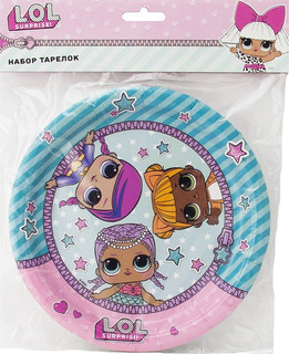 L.O.L. Surprise. Набор бумажных тарелок, 6 шт d-180 мм ND Pla...