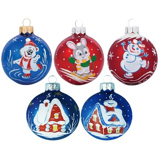 Шар 'Коллаж' 6 см, стекло, арт.С30 1