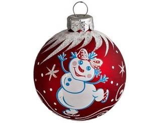 Шар 'Коллаж' 6 см, стекло, арт.С30 5