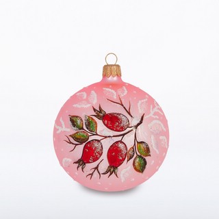 Шар 'Шиповник' стекло, 8.5 см, артикул С1942