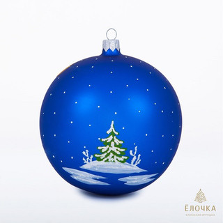 Шар 'Зимний этюд', стекло, артикул С 325 2