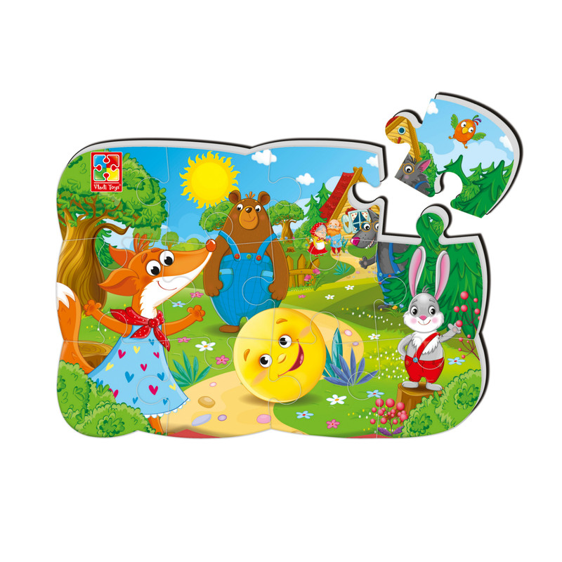 Мягкий магнитный пазл 'Сказки. Колобок' Vladi Toys, цвет разноцветный
