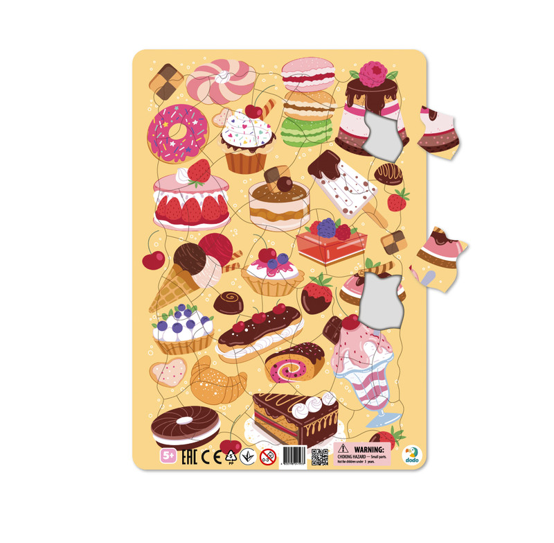 Пазл в рамке 'Вкусности', 53 элемента DoDo, цвет мультиколор