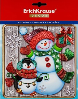 Наклейка 'Новогоднее веселье', 17x17 см ErichKrause