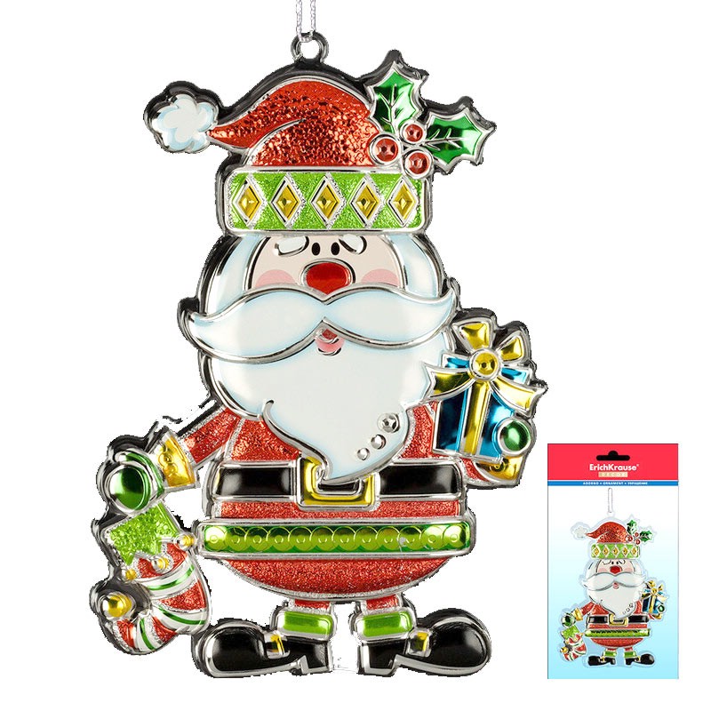 Украшение 'Санта с подарочком', 16,5 см ErichKrause, цвет разноцветный