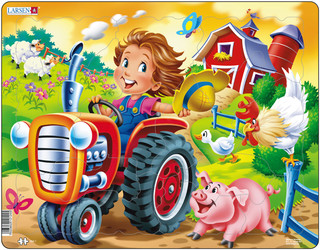Пазл Larsen 'Дети на ферме Трактор'
