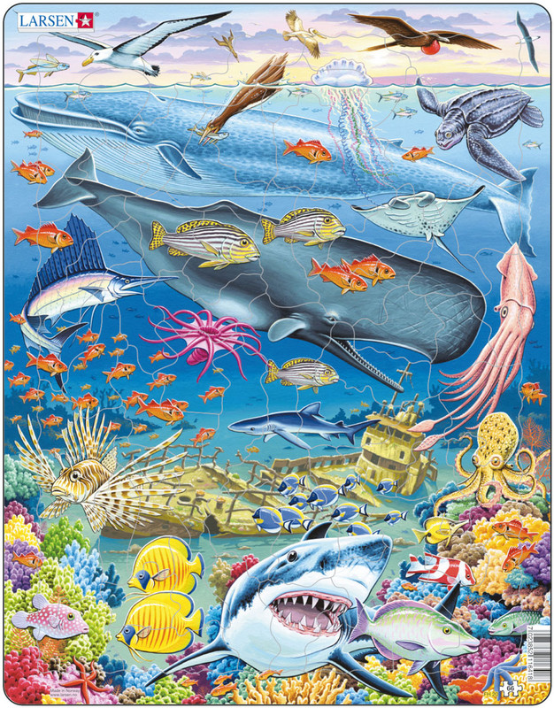 Пазл Larsen 'Киты'