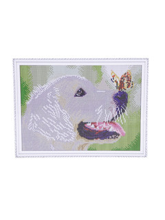 Алмазная мозаика LE093 'Пёс и бабочка' 30 х 40 см  5