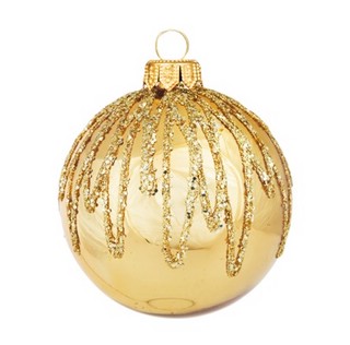 Шар 'Золотая молния' 8 см, стекло