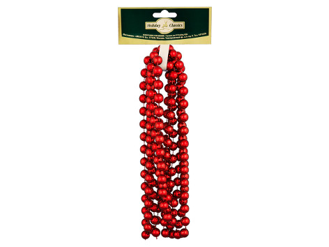 Бусы 'Морской жемчуг' красные, 12 ммх2,7 м