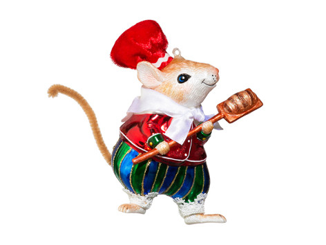 Мышь - пекарь (стекло) 9,6х13 см